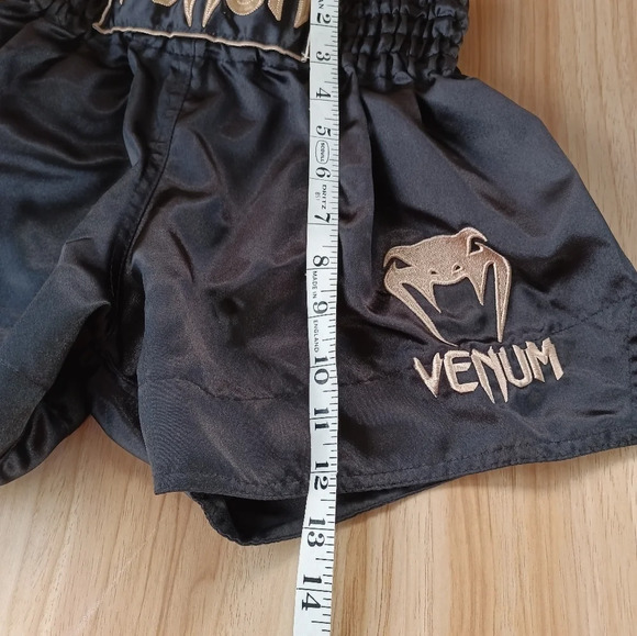 VENUM MUAY THAI SHORTS BLACK ORIGINAL SIZE S EUC - Picture 7 of 9